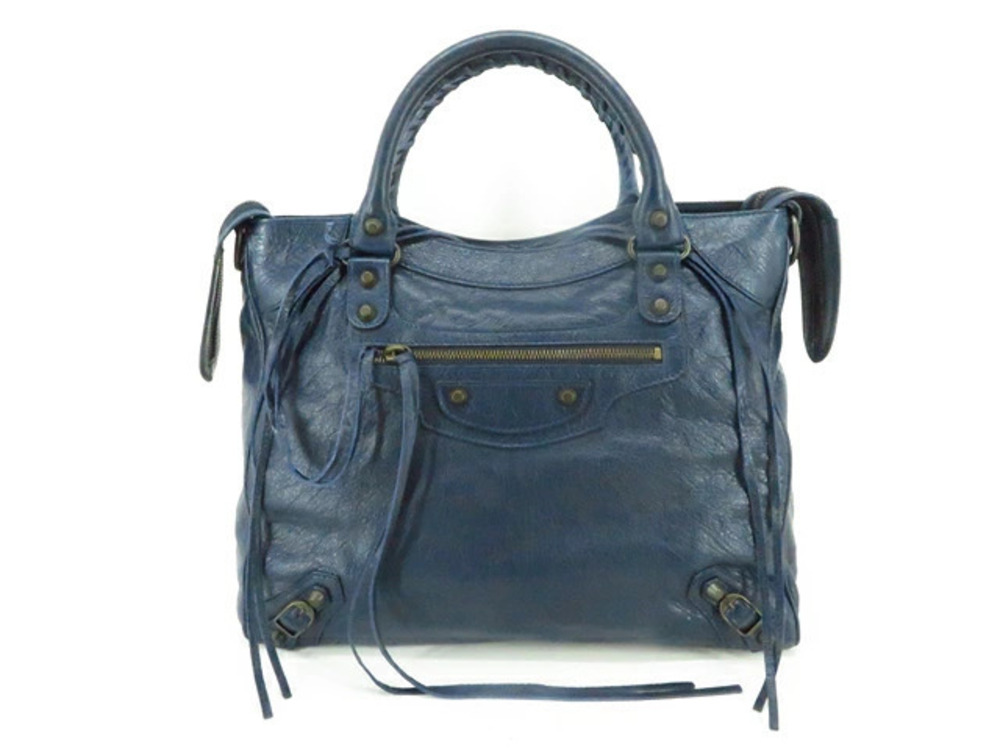 Balenciaga Bag Shoulder Vero Leather Navy Blue